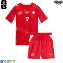 Otroški Nogometni dresi Švica Ruben Vargas #17 Domači SP 2026 Kratek Rokav (+ Kratke hlače)
